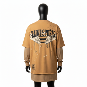 T-shirt homme premium en jersey de coton double couche, style streetwear oversize, imprimé graphique, 100% coton, coupe ample. - Product Image 2