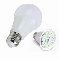 Ampoule LED Forme Aluminium Ultra Haute Qualité E27/B22 A60 7W 9W 12W 15W 18W 24W AC85-265V