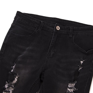 Nuevos Pantalones Cargo Ajustados de Moda para Hombre, Vaqueros Largos de Mezclilla con Bolsillos, Elásticos, Negros, Transpirables, para Trabajo - Product Image 3