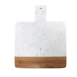 Planche à découper élégante en marbre et en bois, surface de découpe durable pour la cuisine, parfaite pour la préparation des légumes, des fruits et de la viande - Product Image 3