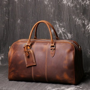 Bolso Bandolera de Cuero Genuino Unisex, Estilo Vintage, con Cierre, de Gran Capacidad, Moderno, para Viajes, de Lujo - Product Image 1