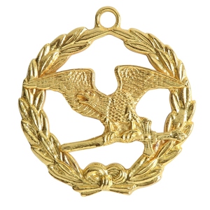 Grand Recorder Knights Templar <b>Masonic</b> Collar Jewel Gold Finish Quill Emblem Laurel Wreath Ceremonial Regalia - Product Image 5