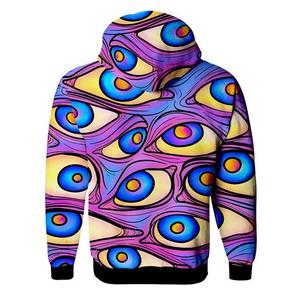 Sudadera con capucha a rayas frescas para hombre, con cremallera, de punto, informal de primavera, con logo frontal estampado por sublimación - Product Image 3