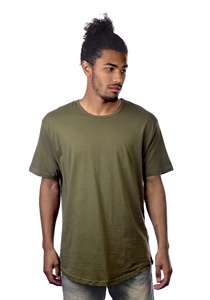 <b>Men</b> Longline T-Shirt Oversize Blank T-Shirt Scoop Neck Tee <b>Long</b>-line Curved Hem T Shirt <b>Men</b> Round Bottom <b>Long</b> Tail t Shirt - Product Image 2