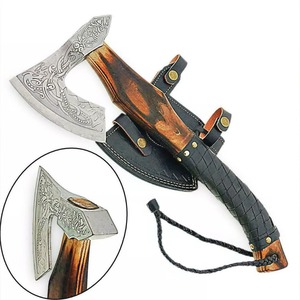 OEM Handmade High-Carbon Steel Tomahawk <b>Axe</b> | Hand-Forged Battle <b>Axe</b> with Oil-Polished Ash Wood <b>Handle</b> Survival Hatchet - Product Image 5