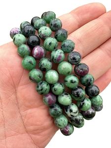 Hot Sale Premium Grade Feng Shui Ruby Zoiaite <b>Crystal</b> <b>Beaded</b> <b>Bracelet</b> Handmade Women's Men's Natural Healing Stone Elastic - Product Image 3