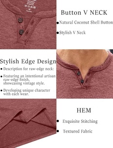 Camiseta de Manga Corta para Hombre Ever Glow, Color Sólido, Cuello Redondo, Secado Rápido, Informal, Tejido de Poliéster/Algodón, Color Granate - Product Image 5