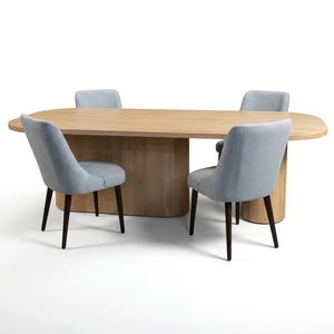 Table à manger en teck Citra, design moderne, finition naturelle, 8 places, rectangulaire, assemblage requis, modèle TAB36, meubles de salle à manger - Product Image 2