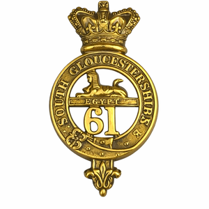 Insignia de gorra Glengarry estilo Gloucestershire del siglo VI, antigua, victoriana, acabado en latón, rara - Product Image 2