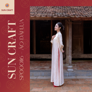 Ao Dai Vietnamita Premium - Túnica de Cinco Paneles de Seda Nha Xa Auténtica con Pantalones Rojos - Vestido Tradicional de Año Nuevo Lunar para Mujer - Product Image 2