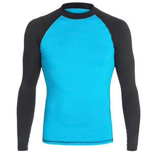 Camiseta de Manga Larga para Hombre, Cuello Redondo, Color Sólido, Transpirable, de Secado Rápido, Holgada, Informal, Tejida, 100% Algodón, Azul, Negro - Product Image 1