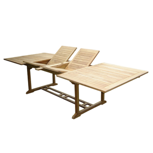 Mesa rectangular plegable en oferta, hecha de madera de teca duradera para uso en exteriores, estilo moderno y sencillo que es resistente. - Product Image 3