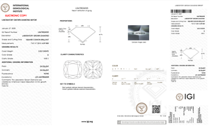 Diamants de laboratoire de luxe modernes Johari (certifiés IGI) taille coussin pour collections de joaillerie fine - Éclat respectueux de l'environnement - Product Image 6