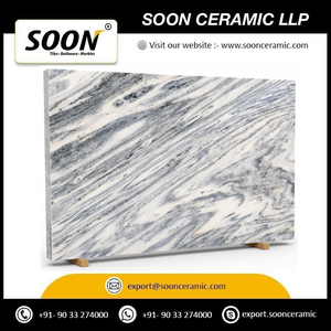 SOON CERAMIC Prix direct usine MONTECARLO-1 Grande dalle de calcite polie, design moderne et écologique 3D pour mur de salon - Product Image 3