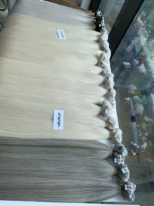 Extensions de cheveux à trame droite, super double drawn, cheveux vierges, couleur blonde, 100% cheveux vietnamiens, prix de gros - Product Image 3