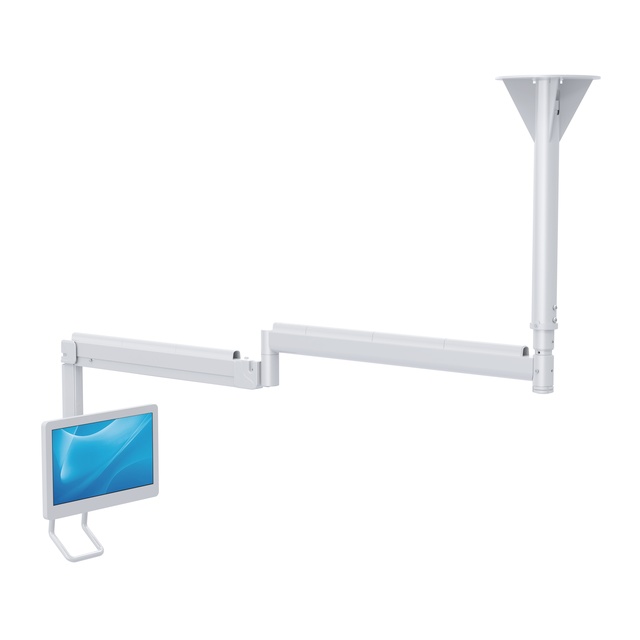 Slim LCD TV Monitor Gas Spring Arm for Hospitals with 3-8kg Weight Capacity Ceiling Mounting Bracket TV Cart