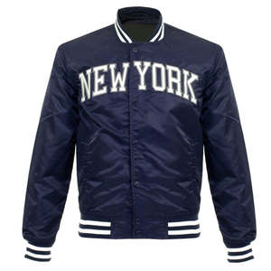 Chaqueta Bomber Varsity para Hombre de Alta Calidad, Ligera y Transpirable, con Tela de Satén de Seda, Venta al Por Mayor, Personalizable, Invierno 2026 - Product Image 3