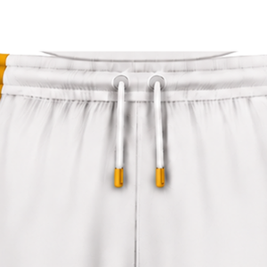 White <b>Yellow</b> Rugby <b>Shorts</b> Elastic Waist Drawstring Team Uniform Custom Breathable Training Athletic Sportswear Performance Sport - Product Image 5