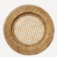 Assiette de présentation en rotin écologique faite à la main, couleur personnalisée, taille personnalisée, logo personnalisé, haute qualité, durable, légère, pour mariage