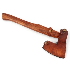 Hacha de Alta Calidad con Cabeza de Acero de Alto Contenido de Carbono de Grado Industrial, Mango de Madera de Palo de Rosa con Empuñadura de Cuero, ZA DAMASCUS MAKERS, Modelo Mattock Head Axe 5 - Product Image 2