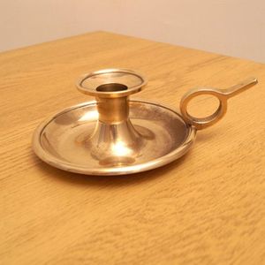 Vintage Style Metal Candle Holder with Round Base Tray Brass Finish Handmade Decorative <b>Stand</b> for Home Restaurant Interior Use - Product Image 3