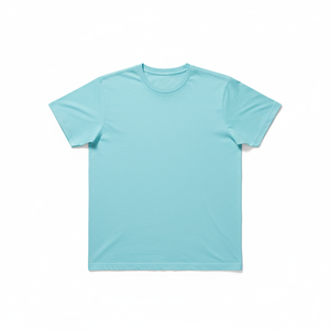 Camiseta de Verano Premium para Hombre, Corte Slim Fit, Casual, Lisa, de Algodón Lavado, Ligera, Transpirable, Cuello Alto, Ecológica, de Secado Rápido - Product Image 1