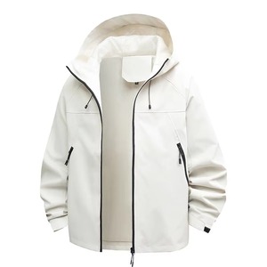 Chaqueta Impermeable con Capucha, Chaqueta Deportiva Ligera de Poliéster, Impermeable, Cortavientos, para Senderismo al Aire Libre - Product Image 2