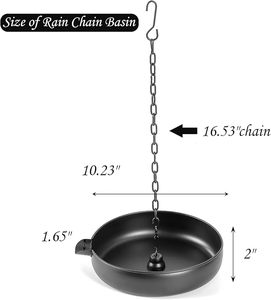 Chaîne de pluie antique en fer, best-seller, pour la décoration extérieure de jardin et accessoires de drainage de toit élégants - Product Image 2
