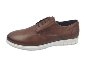 Zapatos Oxford de Vestir para Hombre, de Cuero Genuino Marrón, con Cordones, Punta Redonda, Entresuela Acolchada de EVA, Suela de Goma, para Oficina, Carrera, Todas las Temporadas - Product Image 3