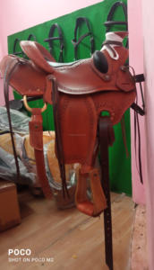 Selles de cheval robustes de haute qualité en cuir selle de cheval Western Roping Ranch Wade selle avec conception personnalisée - Product Image 4