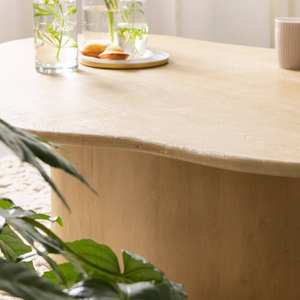 Mesa de Centro Vandana Aston Grand de Madera de Mango Color Nube - Product Image 4