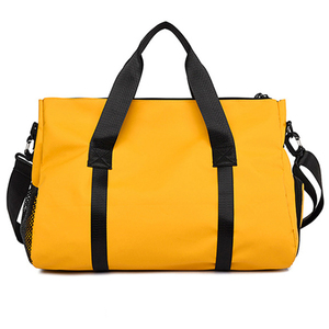 Sports Duffel <b>Bag</b> <b>Yellow</b> Nylon Duffle <b>Bag</b> with Black Handles Zipper Closure Water Resistant Sports Travel Gym <b>Bag</b> All Seasons - Product Image 5