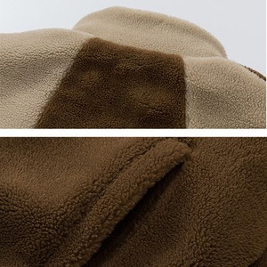 Veste en polaire Sherpa patchwork colorblock personnalisable, style ample avec col montant, en toile d'hiver, couleur personnalisable - Product Image 6
