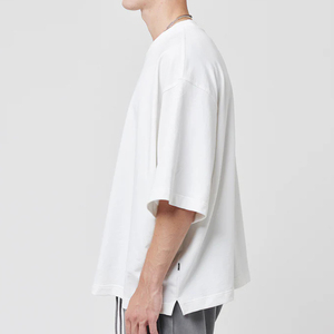 T-shirt blanc surdimensionné de haute qualité pour hommes, coupe ample, en coton, vêtements décontractés, Naimat Abbas Industries - Product Image 2