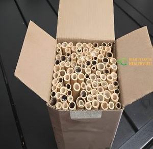 หลอดไม้ไผ่ลายสัตว์ธรรมชาติ Eco2go เวียดนาม พรีเมียม สำหรับบ้านผึ้งและโรงแรมแมลง - Product Image 5