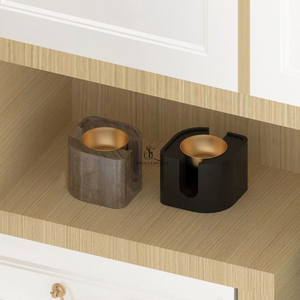 Luxury Wood & Metal Bakhoor <b>Burner</b> Set Two Tone Finish Modern Design Arabian Incense Holder For Home Decor Incense Use - Product Image 1