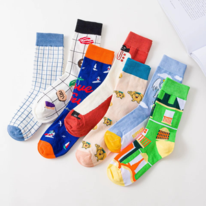 Wholesale Funny Patterns Casual <b>Socks</b> Supplier Designs Color Fashion Men and Women <b>Socks</b> - Product Image 1