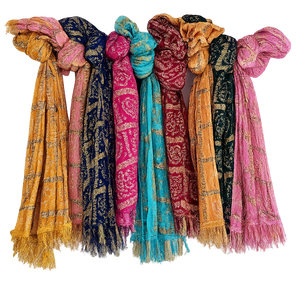 Dupatta long fait main pour invités de mariage, écharpe de bienvenue pour cérémonie nuptiale, réception, tenue ethnique festive - Product Image 1