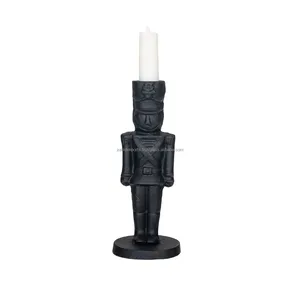Handmade Wooden Christmas <b>Tree</b> Candle Holders <b>Tabletop</b> Home Decoration Crafted With Star Top And Soldier Design - Product Image 2