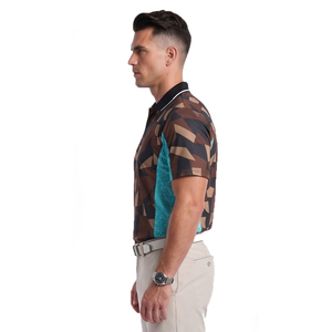 Men Wholesale Custom Design Golf Jersey Sublimation Mens Golf Shirts Shorts Sleeve Golf Polo Shirt - Product Image 3