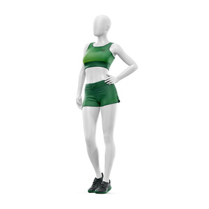 Custom Women's Sports Yoga Set Personalized High Elastic Waist Letter Pattern Shorts 2-Piece Breathable Nylon Spandex Crop Top - Product Image 4