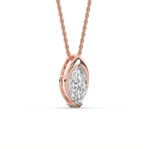 Colgante de compromiso con diamante cultivado en laboratorio de 1.25 quilates, corte brillante ovalado, chapado en oro de 14 quilates, joyería de lujo para mujer, certificado IGI - Product Image 6
