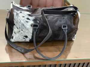 Bolso de Fin de Semana de Piel Genuina con Pelo, Cierre de Cremallera, Ligero, Gran Capacidad, Duradero LHODB-0148 - Product Image 3