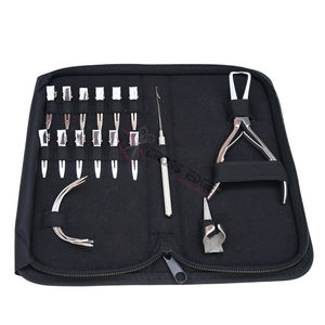 Kit de Herramientas para Extensiones de Cabello Plateadas con Alicates Profesionales para Microenlaces, Gancho para Cabello, Agujas de Coser y Pinzas de Pico de Pato para Seccionar - Product Image 1