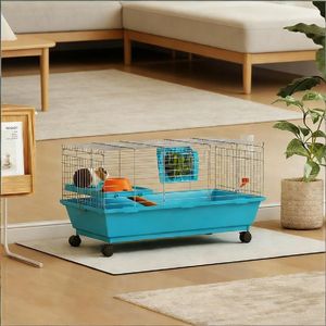 Gabbia XXL con Ruote per Piccoli Animali in Acciaio Inox e Alluminio per Gerbilli, Cincillà, Piccioni, Porcellini d'India, Serpenti e Allevamento - Product Image 1