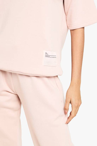 Sweat-shirt oversize pour femme, col rond, manches longues, 100% coton, hiver, avec logo personnalisable sur le devant - Product Image 6