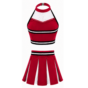 Ensemble d'uniformes de cheerleading personnalisés marron, jupe plissée, haut court, tenue de performance d'équipe, compétition de danse, vêtements de sport athlétiques - Product Image 2