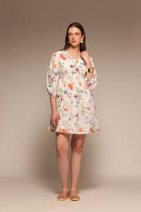 Vestido Mini Ajustado y Evase con Estampado Floral Blanco de Diseño Superior para Mujer, Nuevos Looks, el Mejor Diseño Casual para Uso Diario a un Precio Accesible - Product Image 2