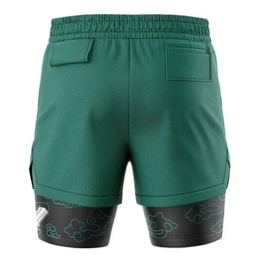 Activewear Men 2 in 1 Fitness <b>Shorts</b> <b>with</b> <b>Phone</b> <b>Pocket</b> Compression Liner Gym <b>Shorts</b> Bulk Custom Manufacturer - Product Image 2