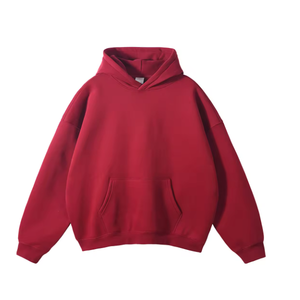 Sudadera con Capucha de Algodón Puro de Alto Gramaje para Hombre, Teñido Liso, de Marca, a la Moda, con Bolsillo de Forro Polar, Ajuste Holgado, Color Sólido, para Invierno - Product Image 6